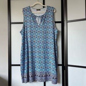 [XL] Tommy Bahama 2 PC Swimsuit Dress & Bikini Bottom Blue & White Paisley Print